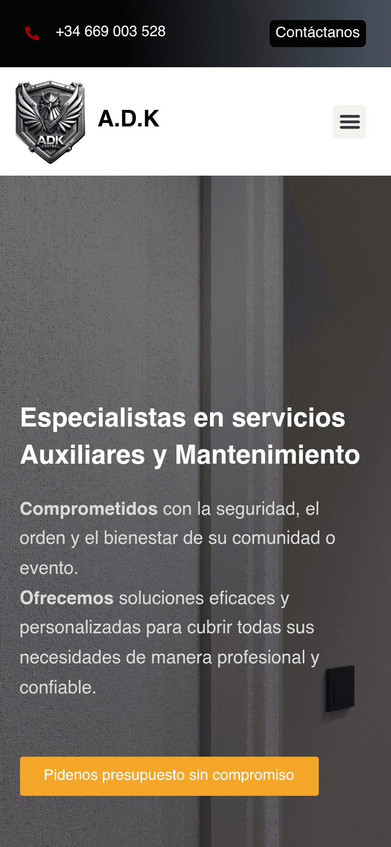 Adeka Control – Servicios de Seguridad & Fincas Mobile Screenshot
