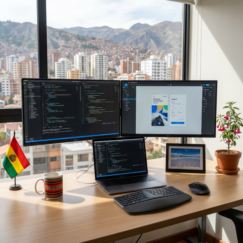 Desarrollo Web Profesional en Bolivia - Workspace moderno