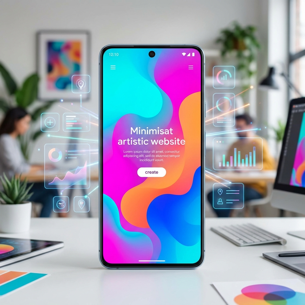 Diseño UX/UI Móvil Minimalista y Colorido